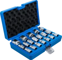 Dugókulcskészlet, hatszögletű | 12,5 mm (1/2") | 8 - 32 mm | 19 darabos