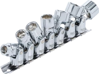 Csuklós dugókulcskészlet | 10 mm (3/8") | 3/8" - 3/4" | coll méretek | 7 darabos