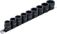 Levegős dugókulcskészlet hatszögletű, extra lapos | 12,5 mm (1/2") | 13 - 24 mm | 9 darabos