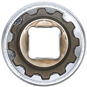 Steckschlüssel-Einsatz Gear Lock, tief | Antrieb Innenvierkant 6,3 mm (1/4") | SW 13 mm 