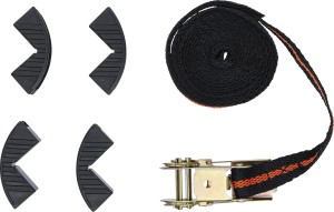 Knarren-Spannband | mit 4 Schutzbacken | 5 m x 25 mm 