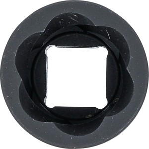 Spiral-Profil-Steckschlüssel-Einsatz / Schraubenausdreher | Antrieb Innenvierkant 12,5 mm (1/2") | SW 22 mm 