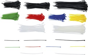 Kabelbinder-Sortiment | farbig | 100 - 150 - 200 mm | 450-tlg. 