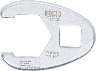 Plochý otevřený klíč | 12,5 mm (1/2") | 26 mm 