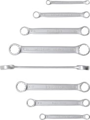 Double Ring Spanner Set | extra flat | 6 - 22 mm | 8 pcs. 