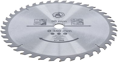 Hartmetall-Kreissägeblatt | Ø 350 x 30 x 3,4 mm | 40 Zähne 