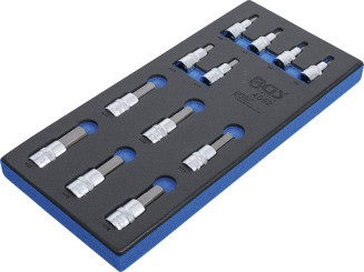 Tool Tray 1/3: Bit Socket Set | internal Hexagon | 12.5 mm (1/2") | 12 pcs. 