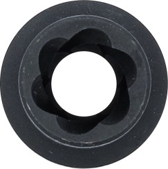 Llave de vaso de perfil en espiral / extractor de tornillos | entrada 12,5 mm (1/2") | 12 mm 