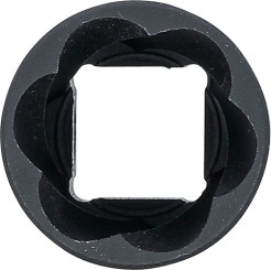 Encaixe para chave de caixa de perfil em espiral / chave de fendas | Entrada de quadrado interno de 12,5 mm (1/2") | 19 mm 