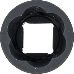 Llave de vaso de perfil en espiral / extractor de tornillos | entrada 12,5 mm (1/2") | 22 mm 