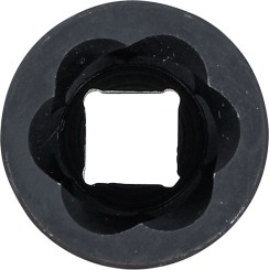Spiral-profil-topnøgle-indsats / skrueudtrækker | 10 mm (3/8") | 18 mm 