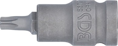 Kracht dopsleutelbit | lengte 55 mm | 12,5 mm (1/2") | T-profiel (voor Torx) T40 
