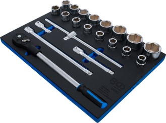 Inserção para carrinho de ferramentas 3/3: Conjunto de chaves de caixa | 20 mm (3/4") | 21 peças 