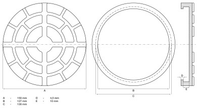 Gumeni tanjir | za podizne rampe | Ø 150 mm 