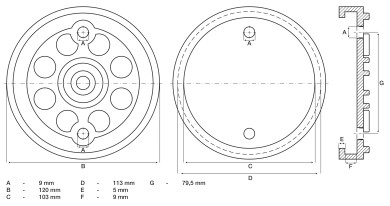 Gumeni tanjir | za podizne rampe | Ø 120 mm 