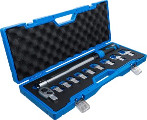 Set di chiavi dinamometriche | per utensile di inserimento 14 x 18 mm | 40 - 210 Nm | 11 pz. 