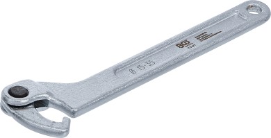 Przegubowy klucz hakowy z noskiem | 15 - 35 mm 