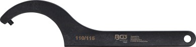 Llave de gancho con espiga | 110 - 115 mm 