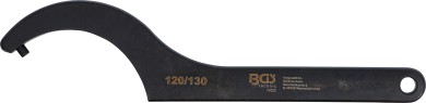 Llave de gancho con espiga | 120 - 130 mm 