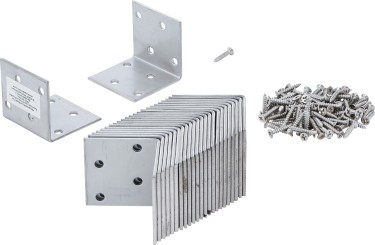 Winkelverbinder | rostfrei | 40 x 40 x 40 mm | Spar-Pack | 25 Stück 