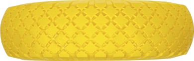 Kotač za tačke | PU, žuti/crni | 260 mm 