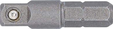 Bit-Knarren-Adapter | Außensechskant 6,3 mm (1/4") - Außenvierkant 6,3 mm (1/4") | 30 mm 