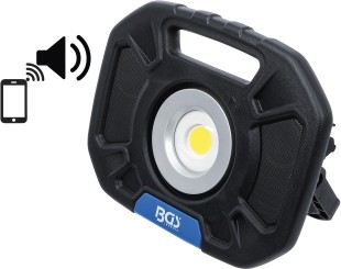 COB-LED-werkspotlamp | 40 W | met geïntegreerde speakers 