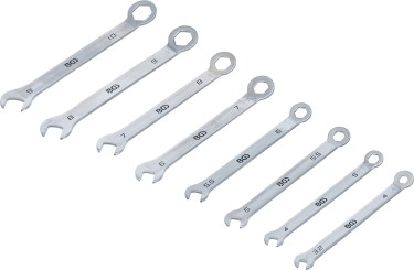 Set okasto-viličastih ključeva | mini izvedba | 4 - 10 mm | 8-dijelni 