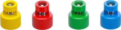 Farbkodierte Reifenluft-Ablasskappen für RDKS Ventile | 4tlg. 
