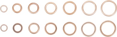 O-Ring-Sortiment | Kupfer | Ø 6 - 20 mm | 95-tlg. 