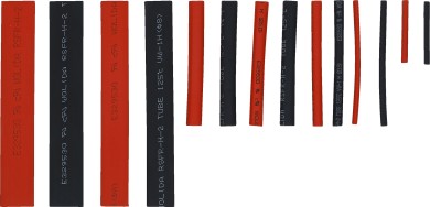 Schrumpfschlauch-Sortiment | rot / schwarz | 150-tlg. 