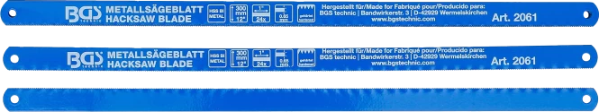 Lâminas de serra de metal | HSS flexíveis | 13 x 300 mm | 10 peças 