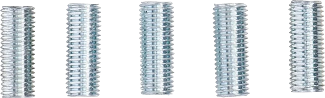 Casquilhos de reparação de roscas | Rosca interior M6 x 1,0 mm / Rosca exterior M8 x 1,0 mm | 5 peças 
