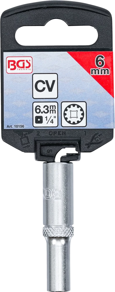 Dugókulcs - Gear Lock, mély | 6,3 mm (1/4") | 6 mm