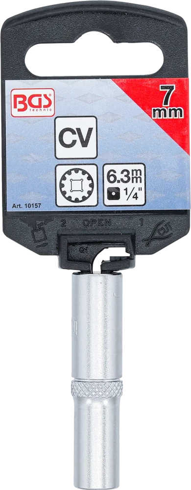 Dugókulcs - Gear Lock, mély | 6,3 mm (1/4") | 7 mm