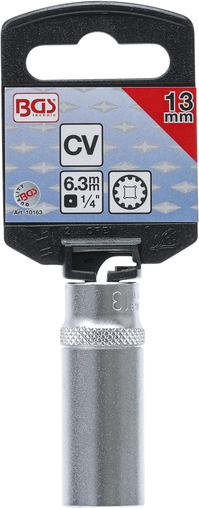 Dugókulcs - Gear Lock, mély | 6,3 mm (1/4") | 13 mm