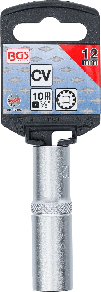 Dugókulcs - Gear Lock, mély | 10 mm (3/8") | 12 mm
