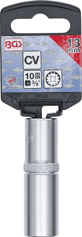 Dugókulcs - Gear Lock, mély | 10 mm (3/8") | 13 mm
