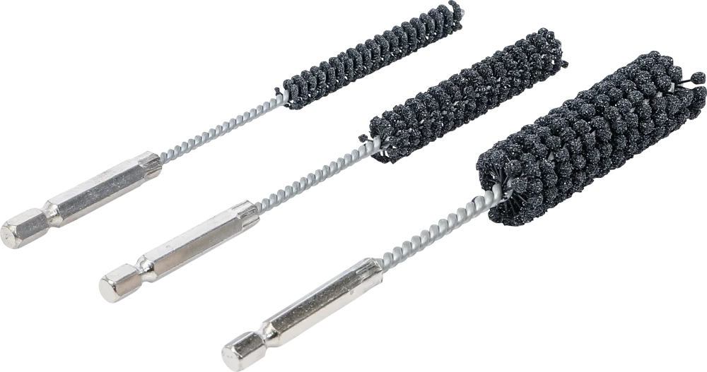 Hónolószerszám-készlet | rugalmas | külső hatszögletű behajtófej 6,3 mm (1/4") | 60-as / 80-as szemcsézet | 8 - 12 - 20 mm | 3 darabos