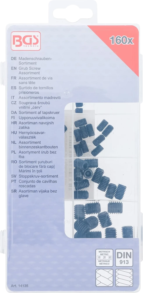 Hernyócsavar készlet | 160 darabos