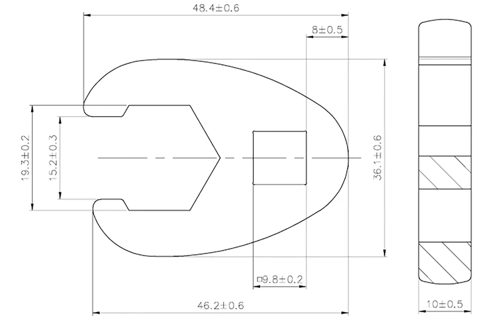 Hollanderkulcs | 10 mm (3/8") | 19 mm