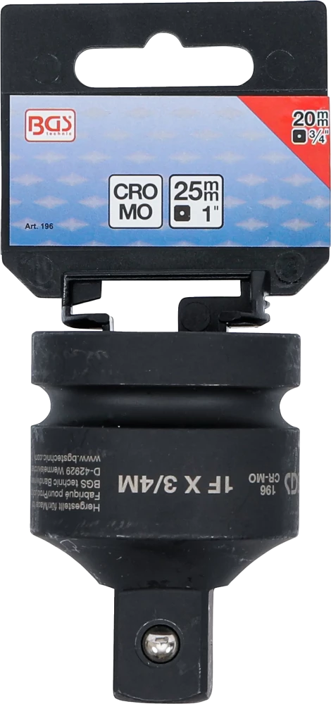 Levegős dugókulcs adapter | 25 mm (1") - 20 mm (3/4")