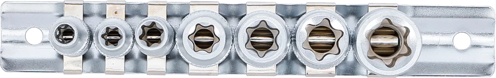 Dugókulcskészlet, E-profil | 6,3 mm (1/4") / 10 mm (3/8") | E6 - E16 | 7 darabos