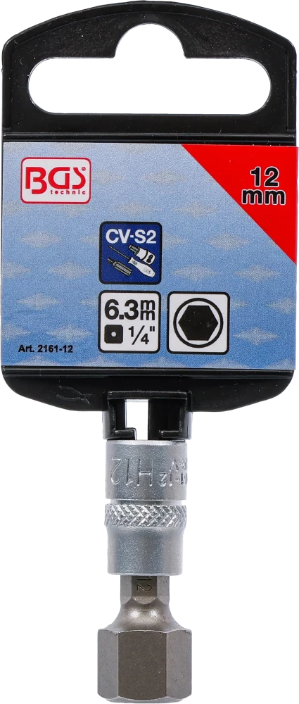 Behajtófej | 6,3 mm (1/4") | Belső hatszögletű 12 mm