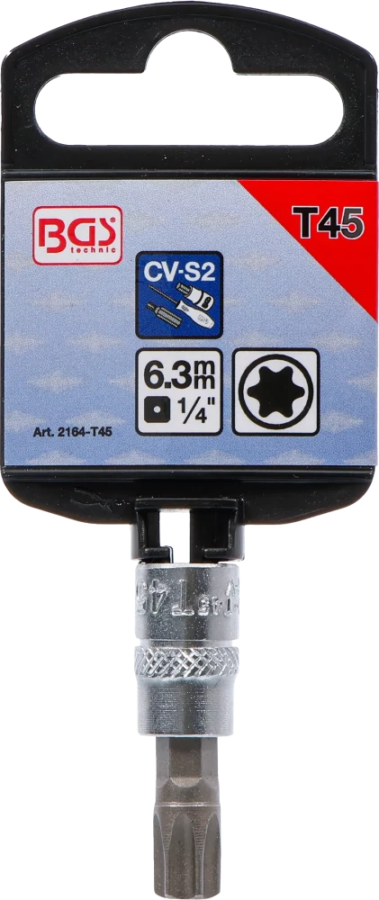 Behajtófej | 6,3 mm (1/4") | T-profil (Torx) T45
