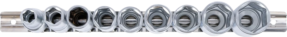 Dugókulcskészlet, hatszögletű, mély | 12,5 mm (1/2") | 10 - 24 mm | 9 darabos