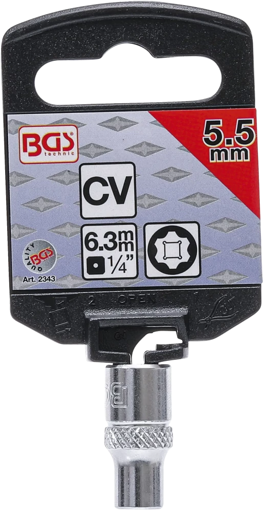 Dugókulcs, Super Lock | 6,3 mm (1/4") | 5,5 mm