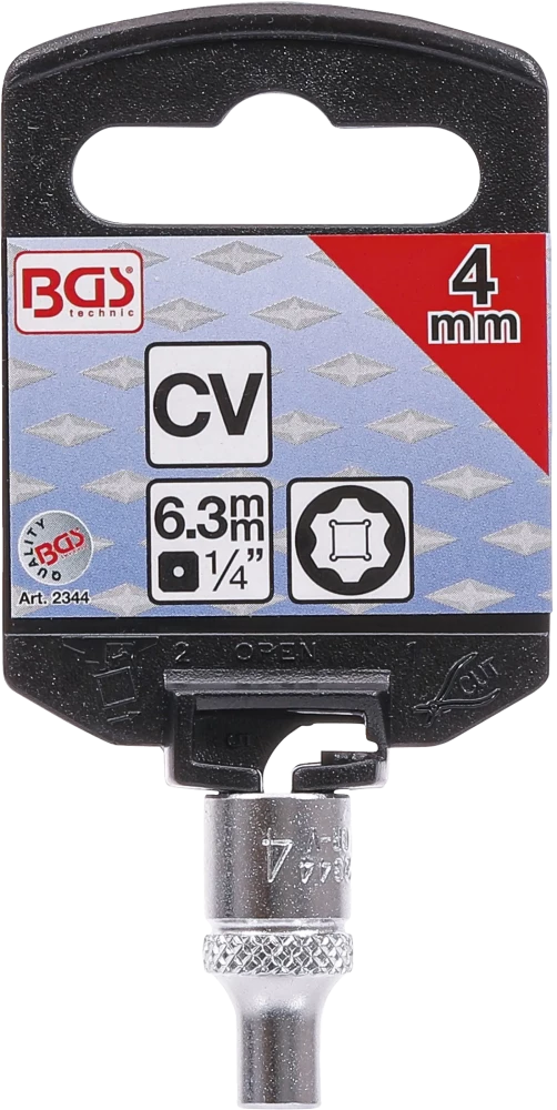 Dugókulcs, Super Lock | 6,3 mm (1/4") | 4 mm