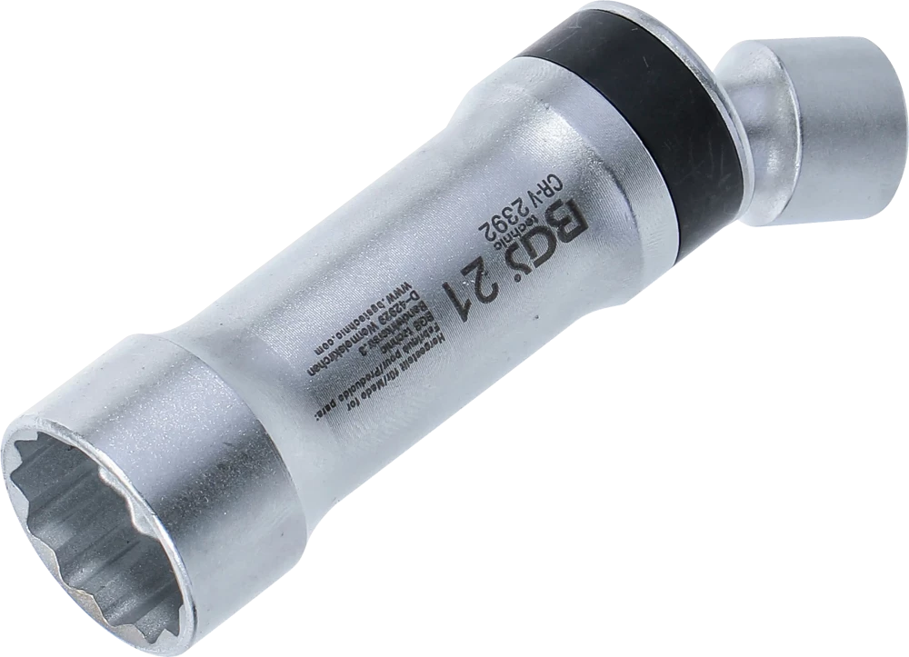 Gyújtógyertya csuklós toldat, tizenkétszögletű, tartórugóval | 10 mm (3/8") | 21 mm