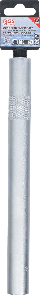 Gyújtógyertya kulcs, tizenkétszögletű, extra hosszú | 10 mm (3/8") | 18 mm